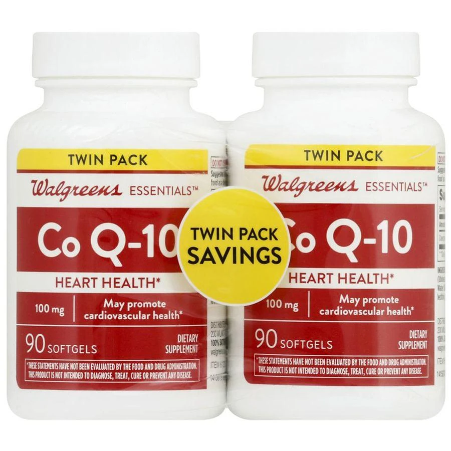 商品Walgreens|Co Q-10 100mg Softgels Twin Pack,价格¥504,第1张图片