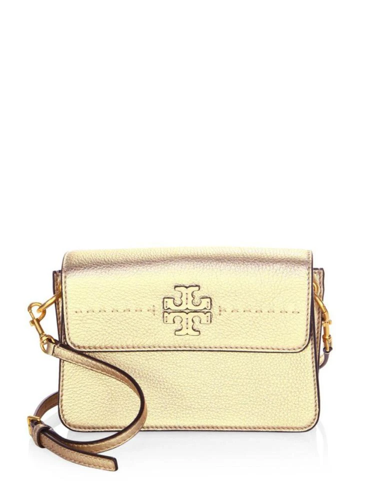 商品Tory Burch|McGraw Metallic Leather Crossbody,价格¥1879,第1张图片