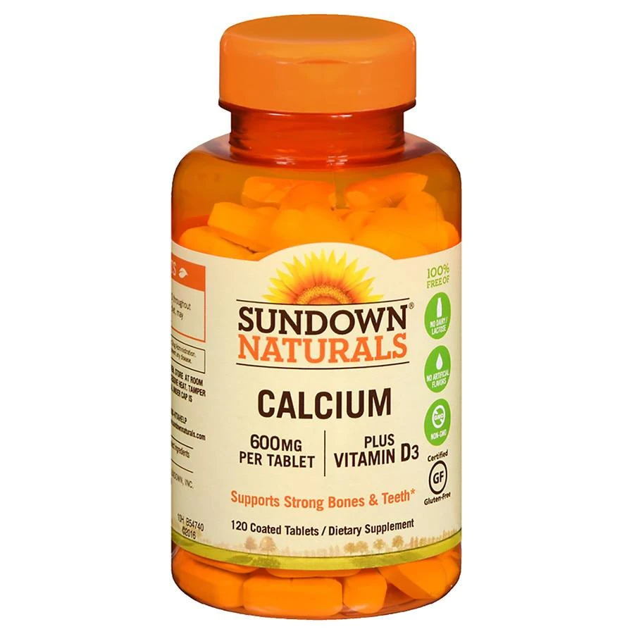 商品Sundown Naturals|Calcium plus Vitamin D3, 600mg, Tablets,价格¥52,第1张图片