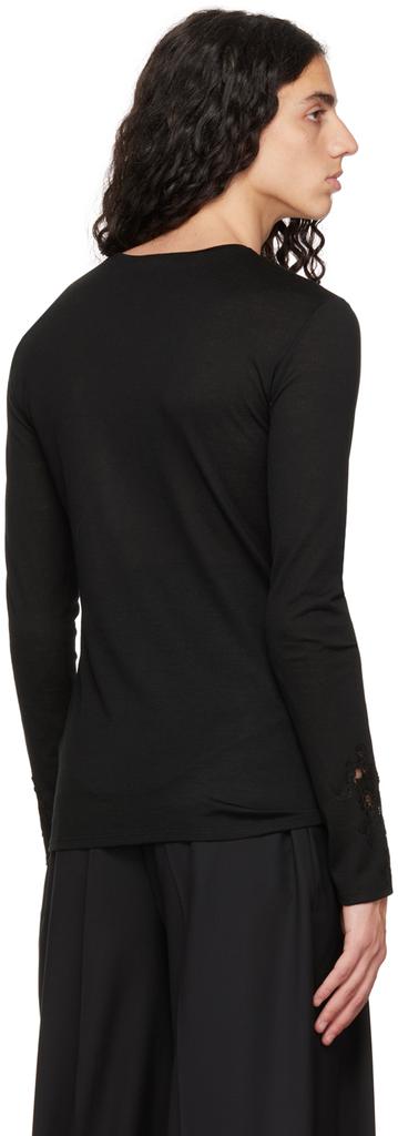 SSENSE 独家发售黑色贴花长袖 T 恤商品第3张图片规格展示