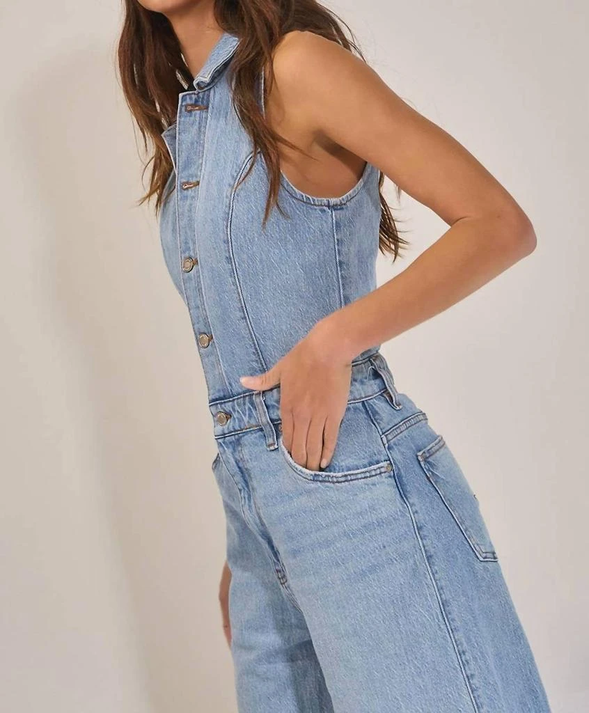 商品BUCKETLIST|Bucketlist - Collared Wide Leg Jumpsuit,价格¥406,第3张图片详细描述