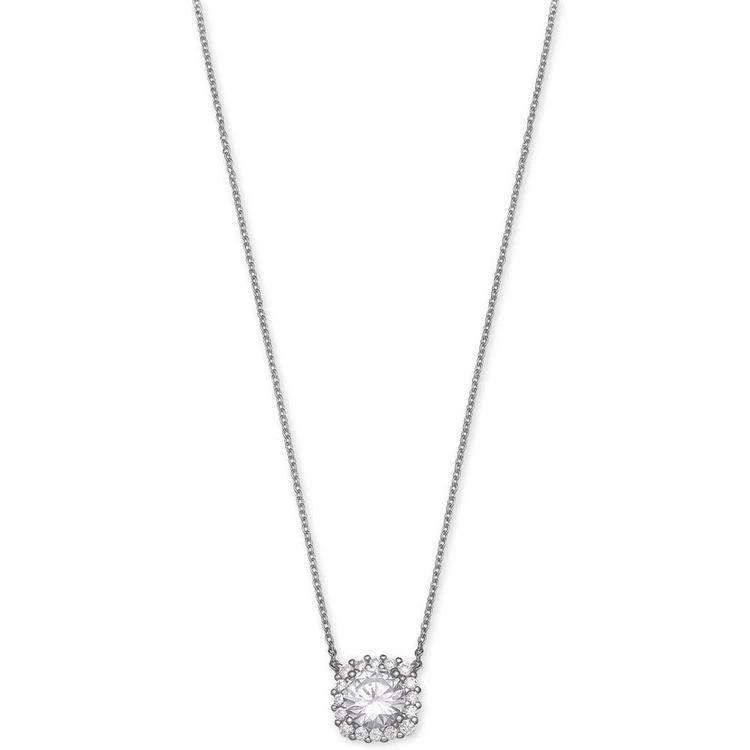 商品Giani Bernini|Cubic Zirconia Halo Pendant Necklace in Plated Sterling Silver, Created for Macy's,价格¥219,第1张图片