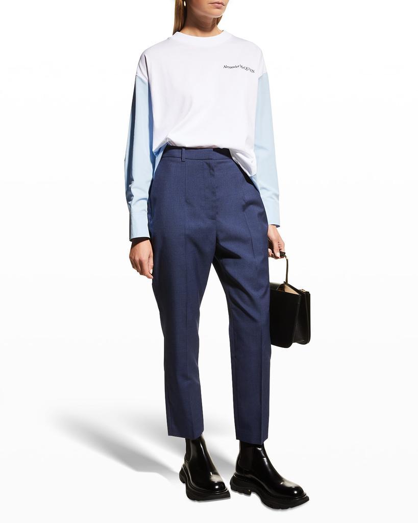 商品Alexander McQueen|Ankle Wool-Blend Trousers,价格¥4213,第5张图片详细描述