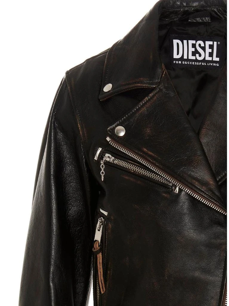 商品Diesel|Diesel L-Edmea-Cl Zipped Leather Biker Jacket,价格¥2481,第3张图片详细描述
