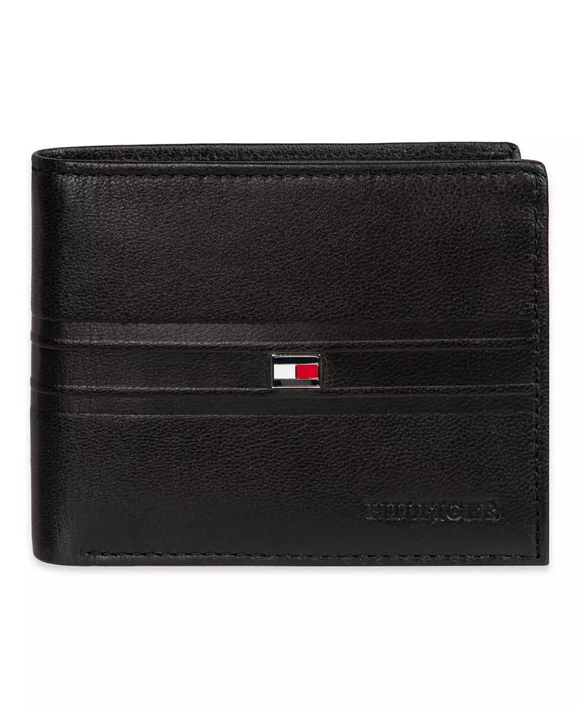 商品Tommy Hilfiger|Men's RFID Stripe Embossed Bifold Traveler Wallet,价格¥177,第1张图片