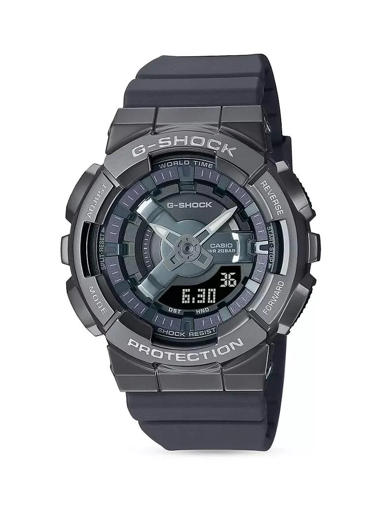 商品G-Shock|Casio Wr20bar Gray IP-Coated Stainless Steel & Resin Strap Watch,价格¥1502,第1张图片