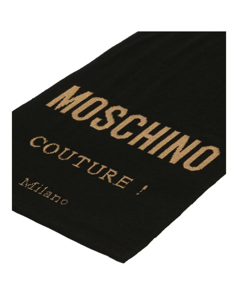 商品Moschino|Logo Embroidered Wool Scarf,价格¥462,第3张图片详细描述