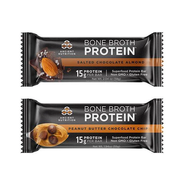 商品Ancient Nutrition|骨汤蛋白粉能量棒2支装,价格¥53,第1张图片