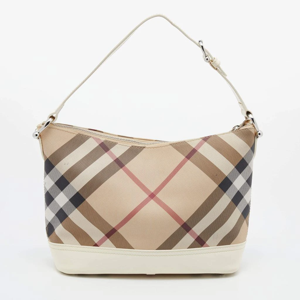 商品[二手商品] Burberry|Burberry Beige/Cream Nova Check PVC And Leather Shoulder Bag,价格¥2296,第4张图片详细描述