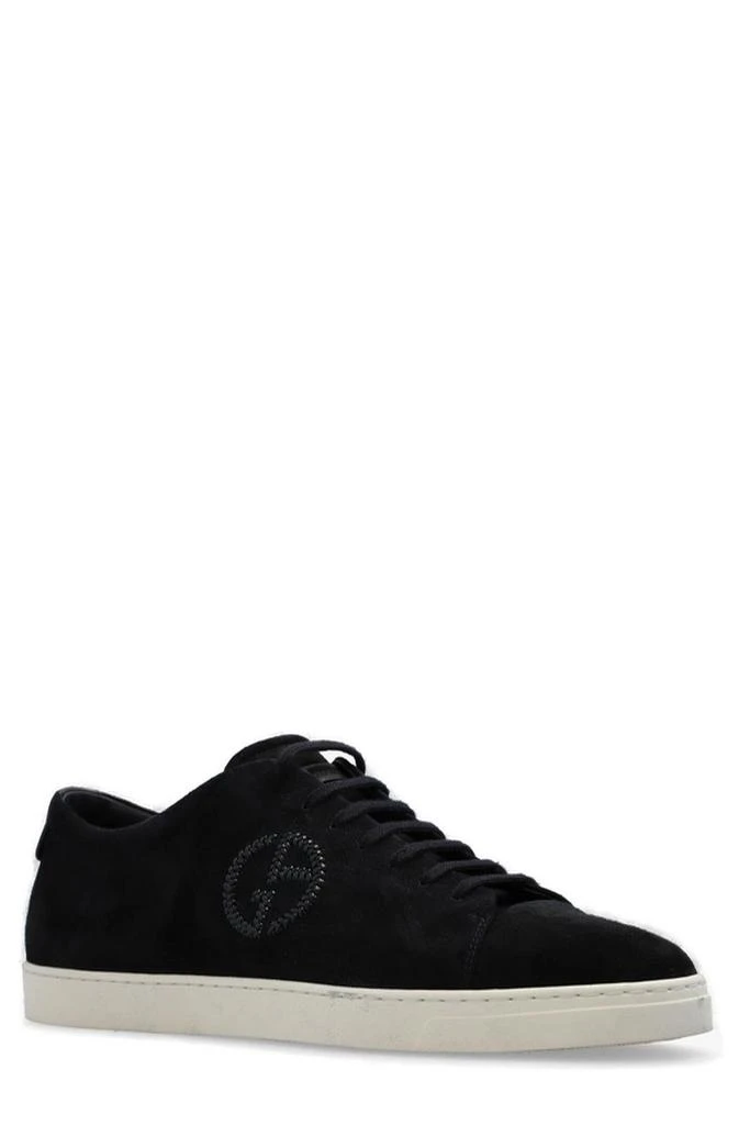 商品Giorgio Armani|Giorgio Armani Logo Embossed Lace-Up Sneakers,价格¥3666,第2张图片详细描述