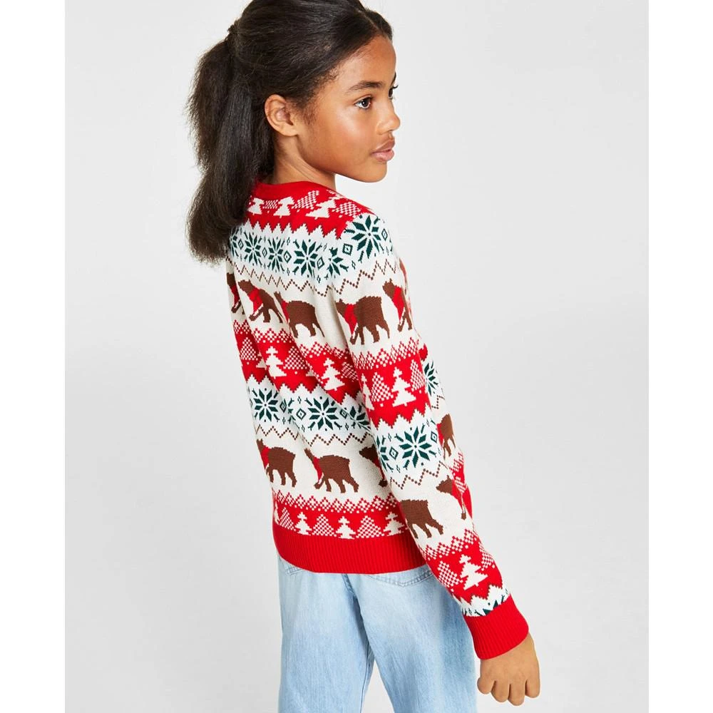 商品Charter Club|Holiday Lane Big Girls Santa Bear Sweater, Created for Macy's,价格¥46,第2张图片详细描述