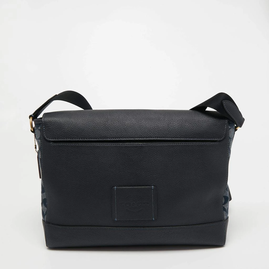 商品[二手商品] Coach|Coach Blue Signature Canvas an Leather Hudson Messenger Bag,价格¥1526,第4张图片详细描述