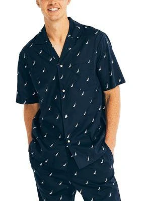 商品Nautica|J Class Printed Cotton Sleep Shirt,价格¥243,第1张图片