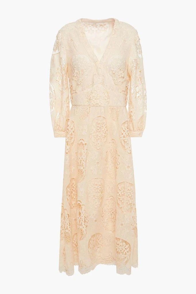 商品Maje|Romy guipure lace midi dress,价格¥1161,第1张图片