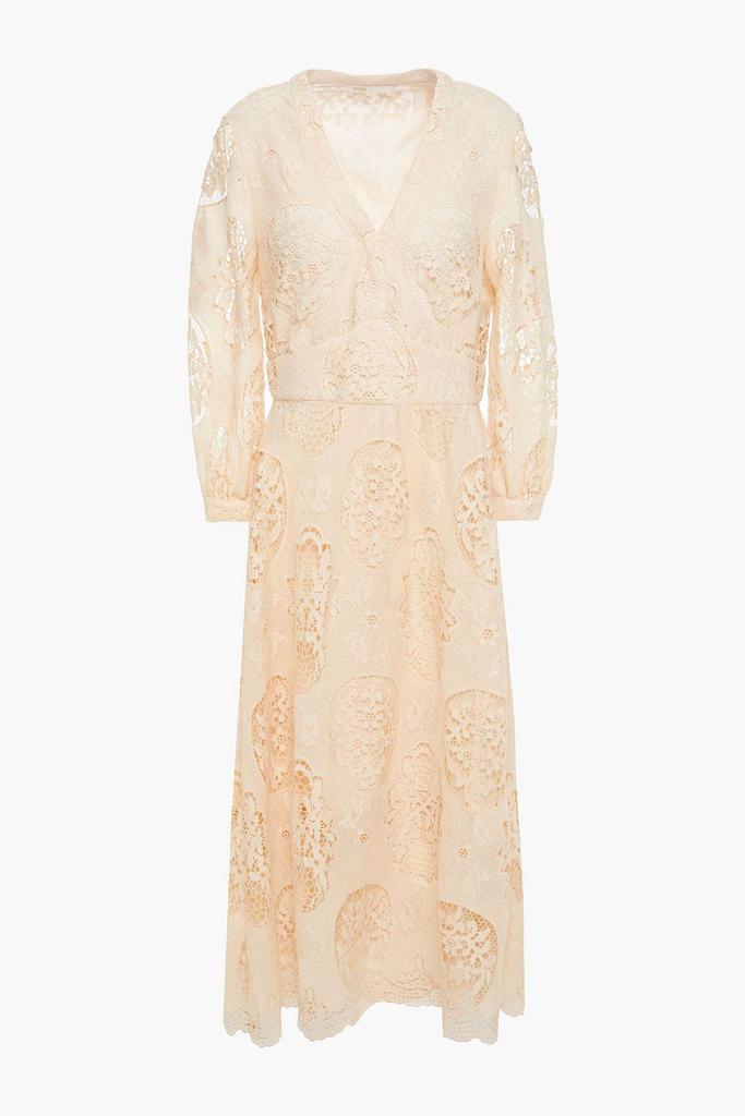 商品Maje|Romy guipure lace midi dress,价格¥1140,第1张图片