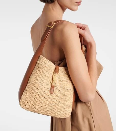 商品Yves Saint Laurent|Le 5 à 7 Small raffia shoulder bag,价格¥18517,第2张图片详细描述