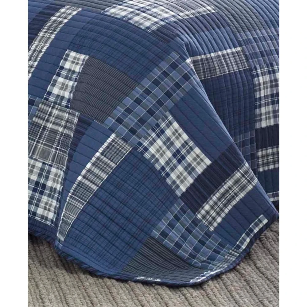 Eastmont Navy Reversible 3-Piece King Quilt Set 商品