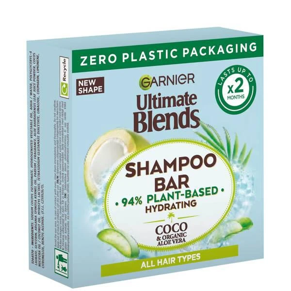 商品Garnier|Garnier Ultimate Blends Coconut Hydrating Shampoo Bar with Aloe Vera for Normal Hair 60g,价格¥90,第1张图片