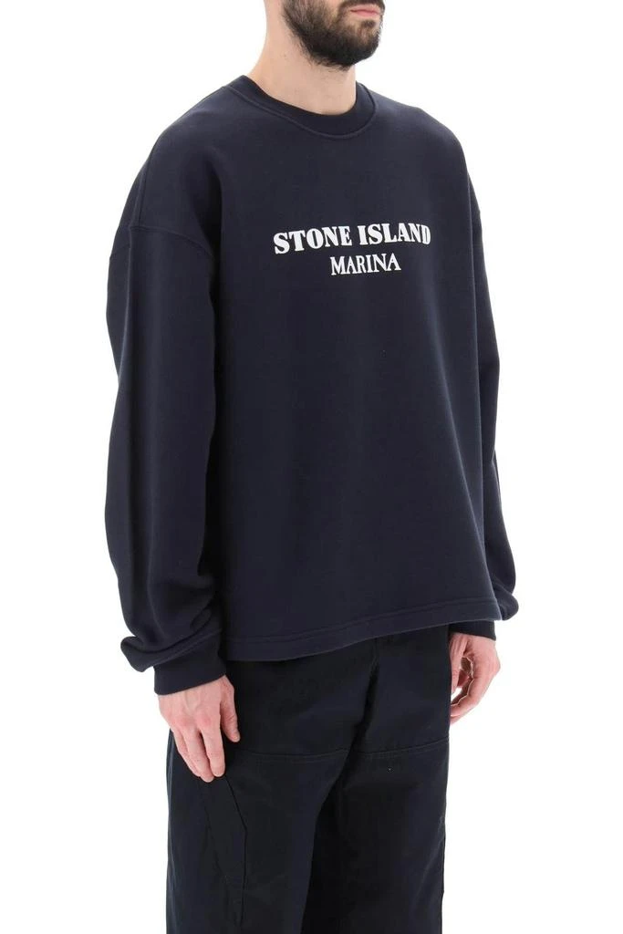 商品Stone Island|Lettering print oversized sweatshirt,价格¥1236,第3张图片详细描述
