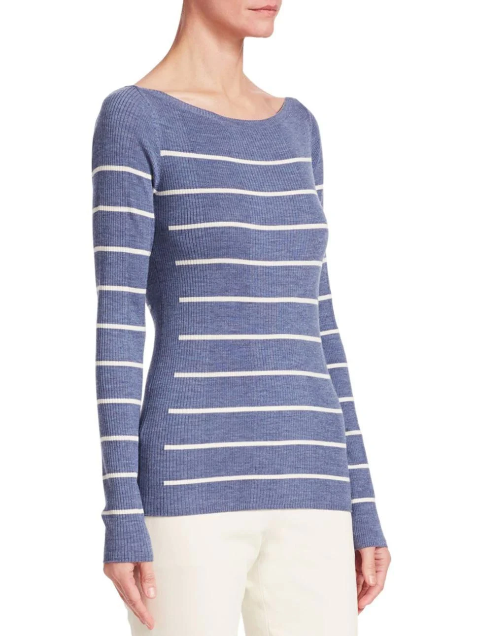 商品Theory|Theory - Refined Stripe Wool Sweater,价格¥568,第3张图片详细描述