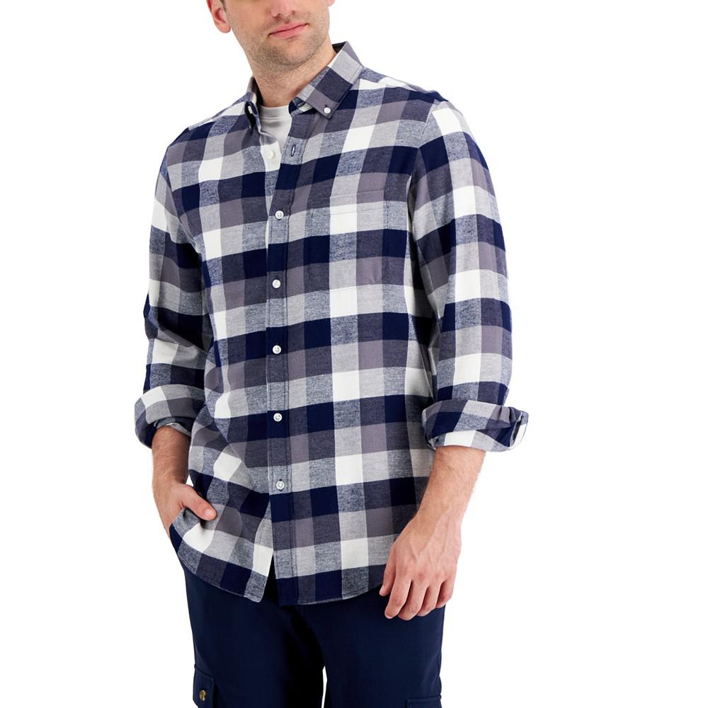 Men's Regular-Fit Plaid Flannel Shirt, Created for Macy's商品第1张图片规格展示