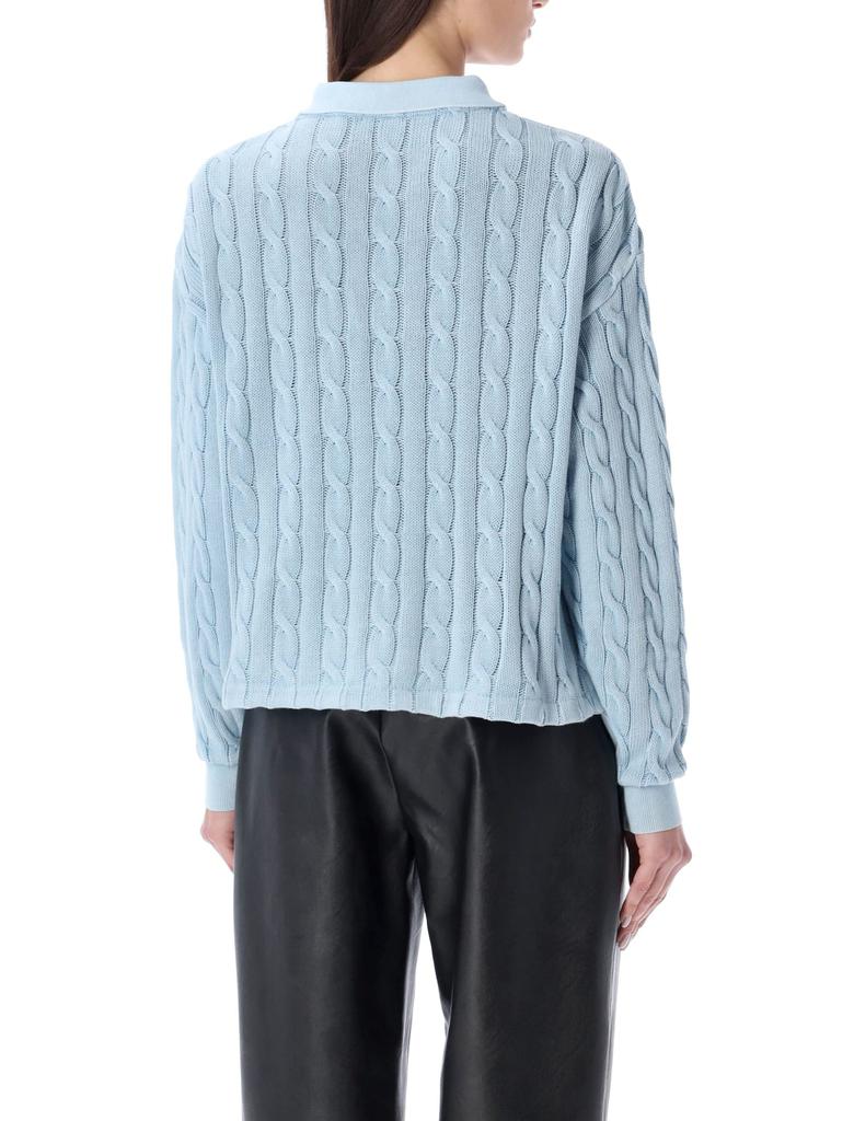 Polo Ralph Lauren Long-sleeved Cable-knit Polo Shirt商品第3张图片规格展示