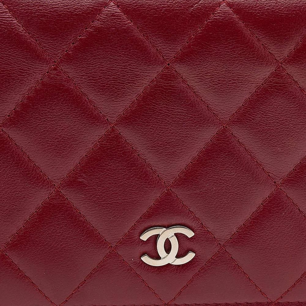 Chanel Red Quilted Leather Yen Continental Wallet 商品