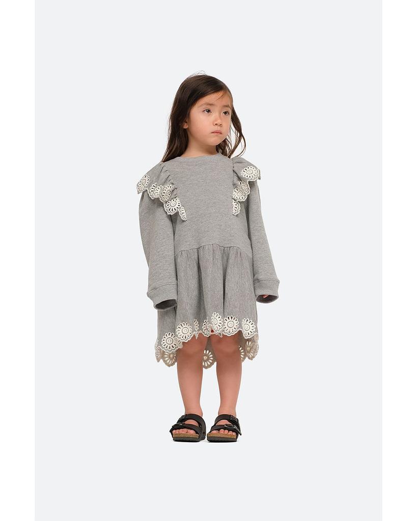 Girls' Blaine Embroidered Long Sleeve Combo Dress - Little Kid, Big Kid商品第5张图片规格展示