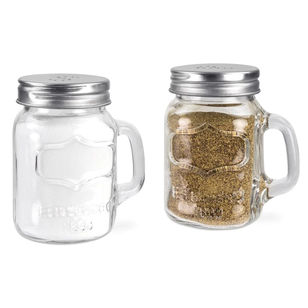 商品Home Basics|Home Basics 2 Piece Salt and Pepper Mason Jar Set,价格¥111,第3张图片详细描述
