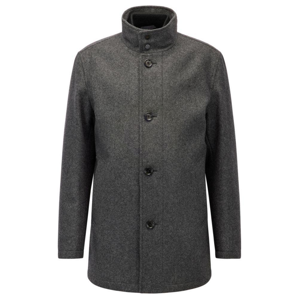 商品Hugo Boss|HUGO BOSS - Regular Fit Car Coat In A Wool Blend,价格¥2356,第1张图片