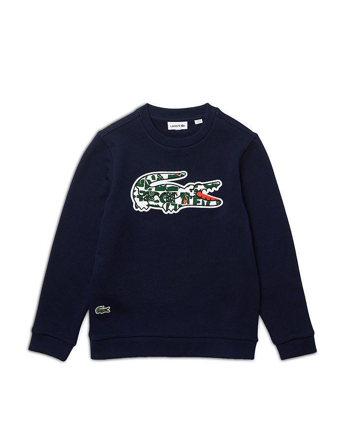 商品Lacoste|Unisex Heritage Cotton Blend Crocodile Fleece Sweatshirt - Little Kid, Big Kid,价格¥480,第3张图片详细描述