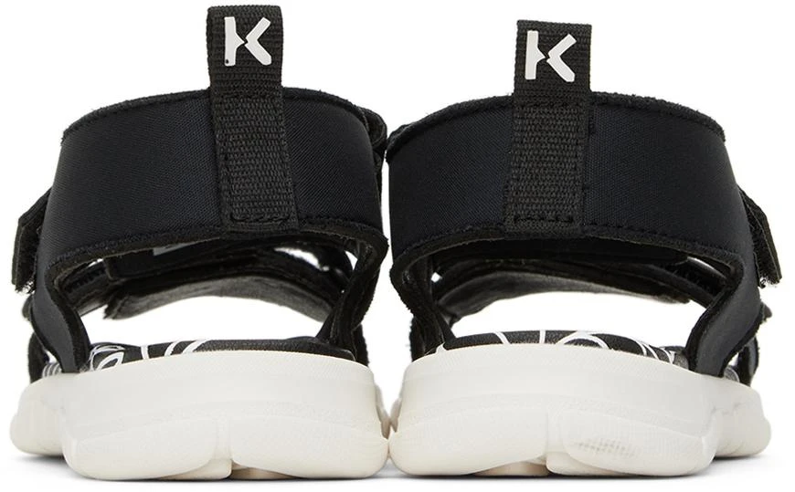 商品Kenzo|Kids Black Velcro Sandals,价格¥677,第2张图片详细描述