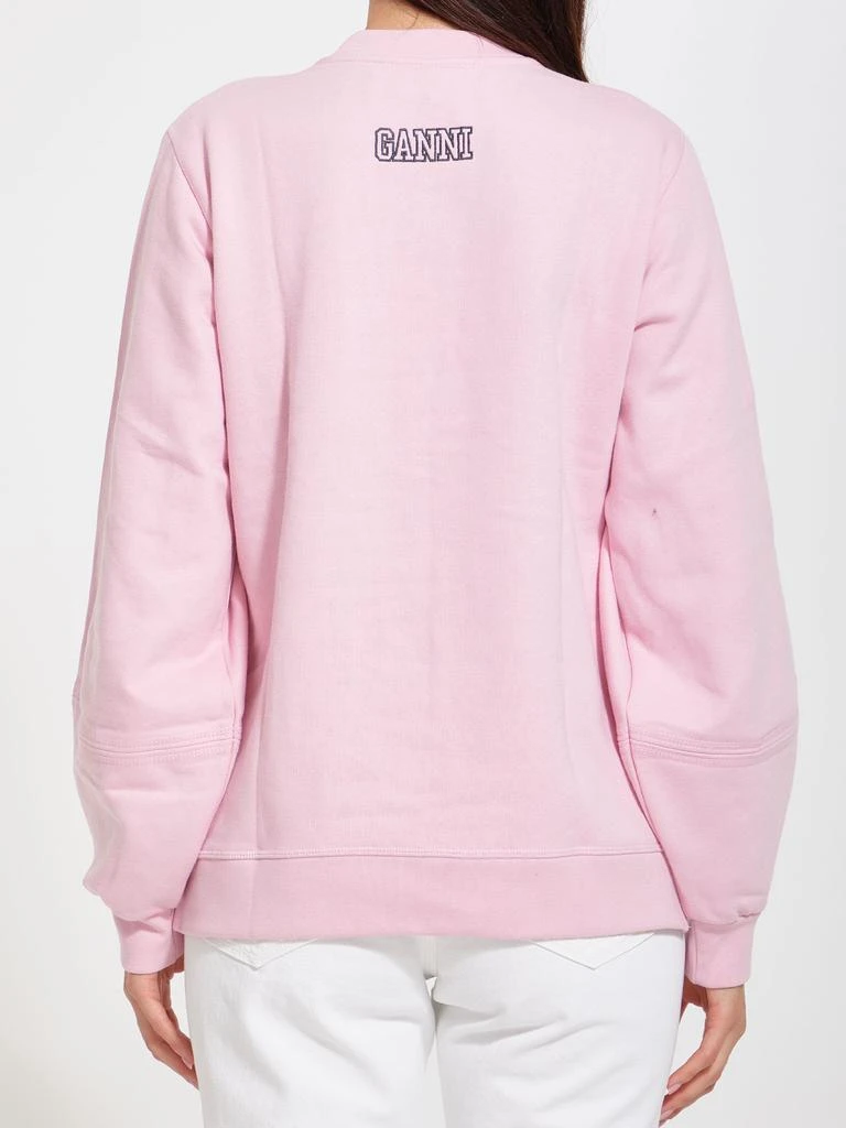 商品Ganni|Pink sweatshirt with logo,价格¥506,第3张图片详细描述