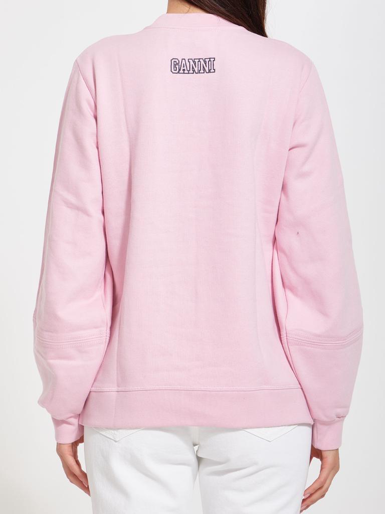 商品Ganni|Pink sweatshirt with logo,价格¥595,第5张图片详细描述