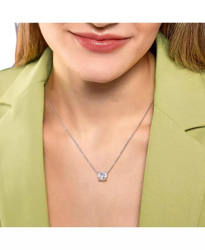 商品Macy's|Lab-Grown Moissanite Solitaire 17" Pendant Necklace (1-3/4 ct. t.w.) in 14k White Gold,价格¥11956,第3张图片详细描述