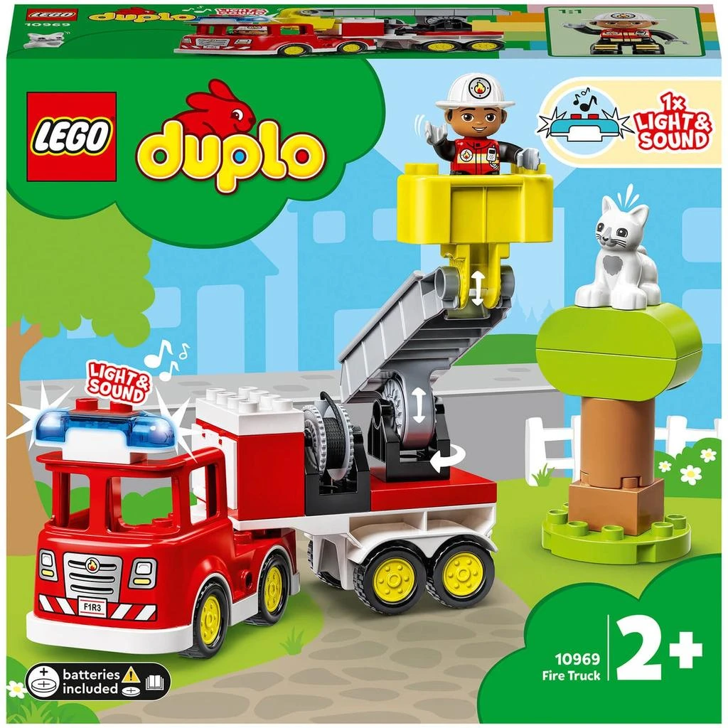 商品LEGO|LEGO DUPLO Town: Fire Engine Toy for 2 Year Olds (10969),价格¥253,第1张图片