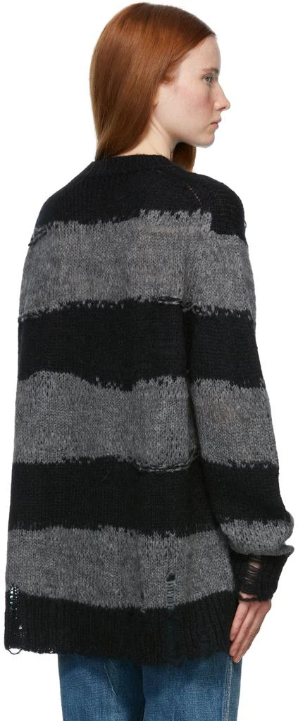 商品Acne Studios|Grey & Black Distressed Striped Sweater,价格¥2288,第3张图片详细描述