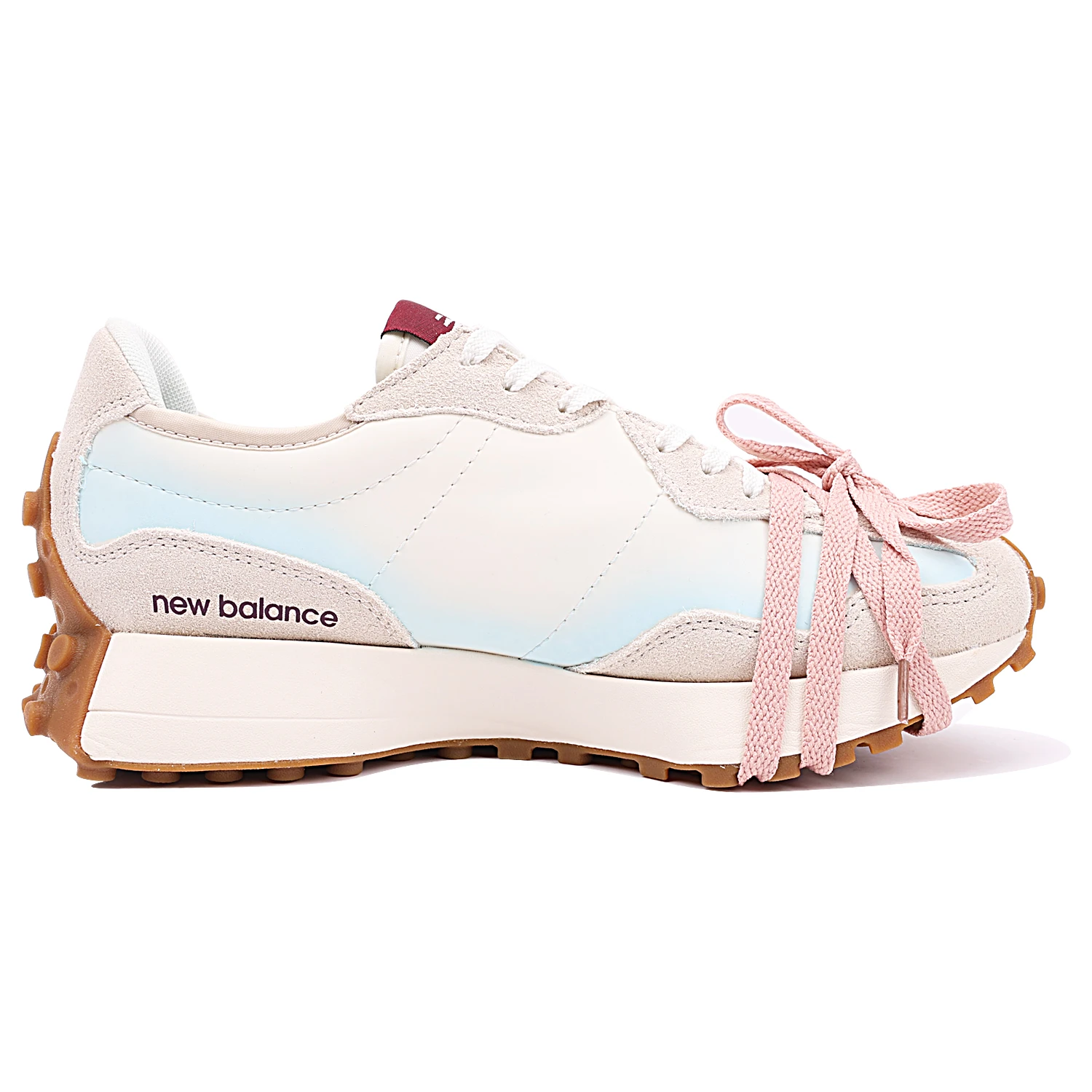 商品[国内直发] New Balance|[预售3天]【定制球鞋】   NB 327 MOR 减龄少女love 浪漫情侣减震防滑耐磨透气轻便 低帮 训练跑步鞋 女款 粉白,价格¥1173,第3张图片详细描述