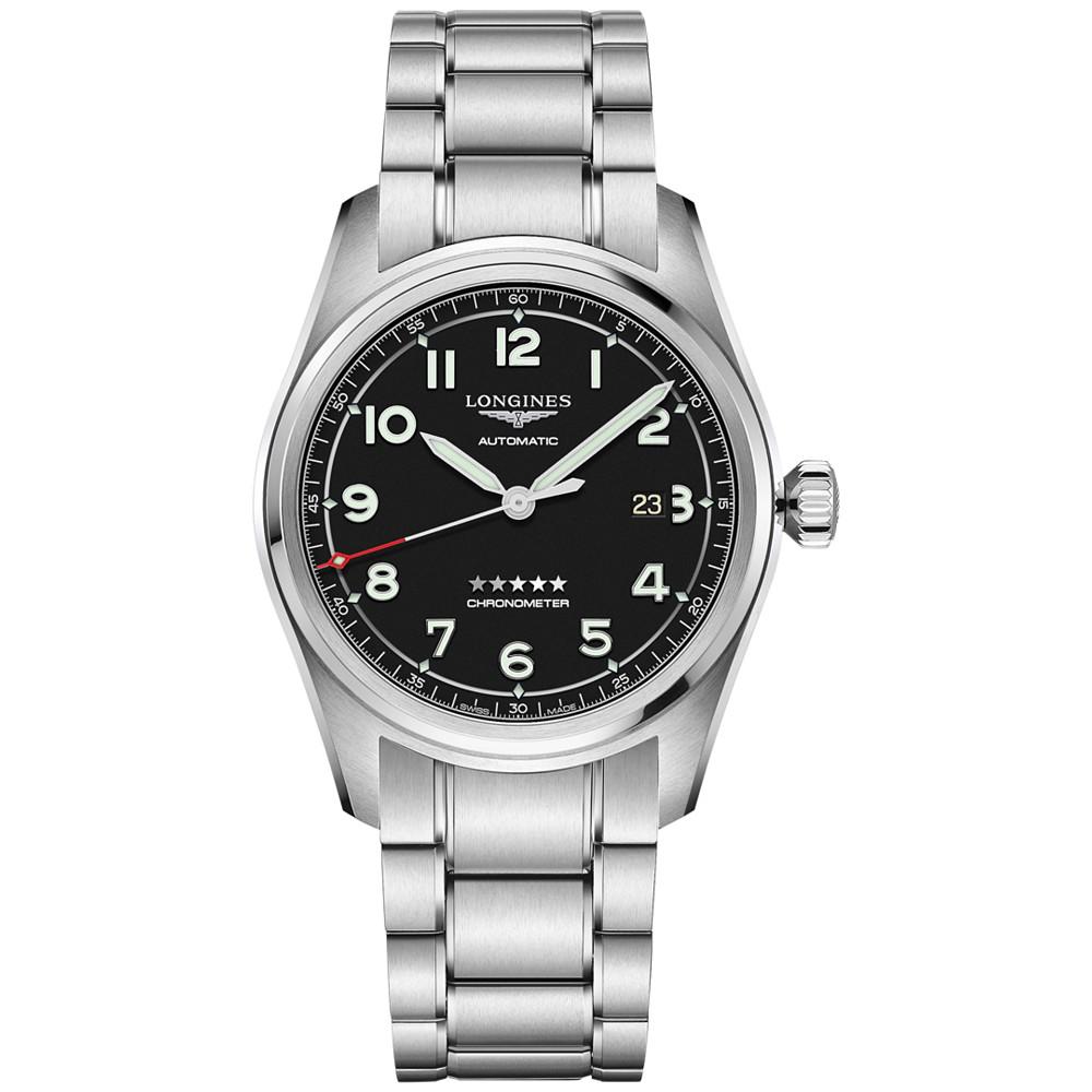 Men's Swiss Automatic Silver-Tone Stainless Steel Bracelet Watch 42mm商品第1张图片规格展示