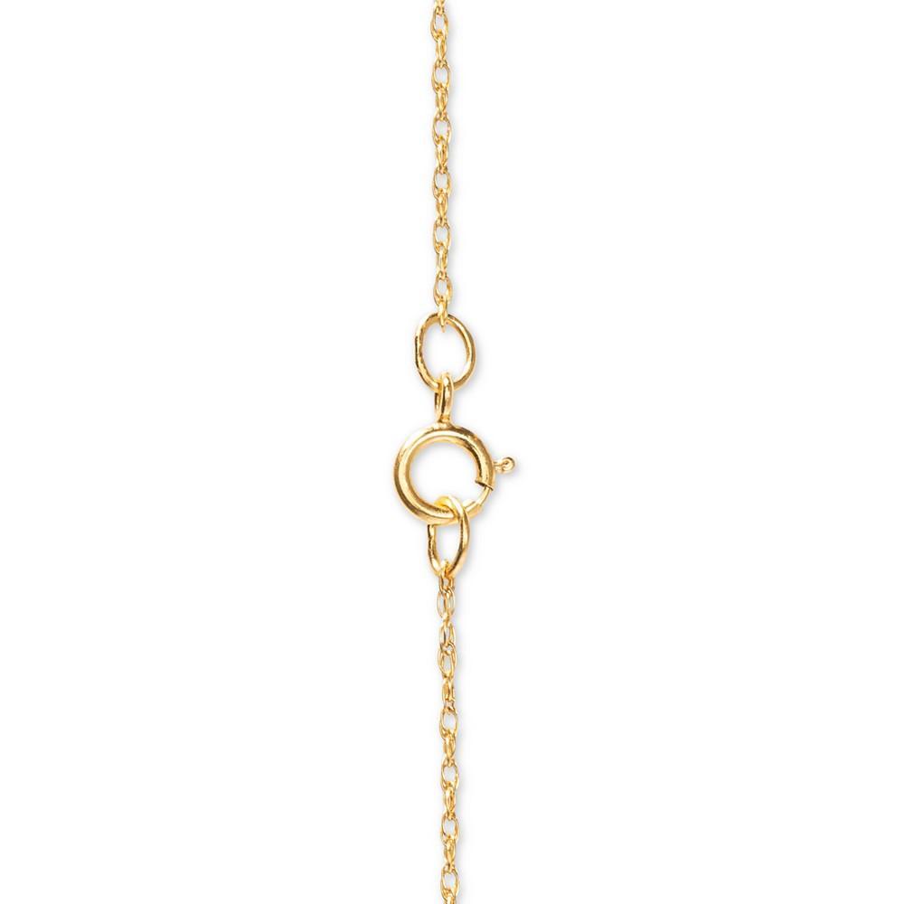 商品Disney|Children's Frozen Elsa 15" Pendant Necklace in 14k Gold,价格¥1039,第4张图片详细描述