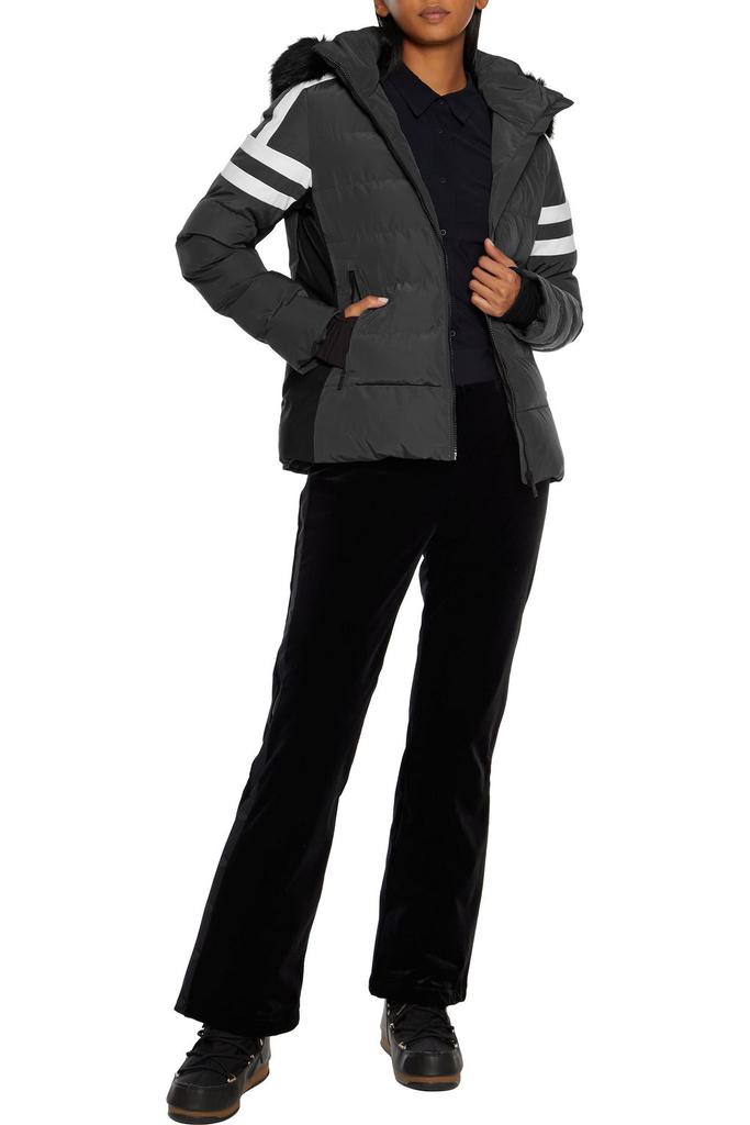 Etain quilted striped Perfortex hooded ski jacket商品第4张图片规格展示