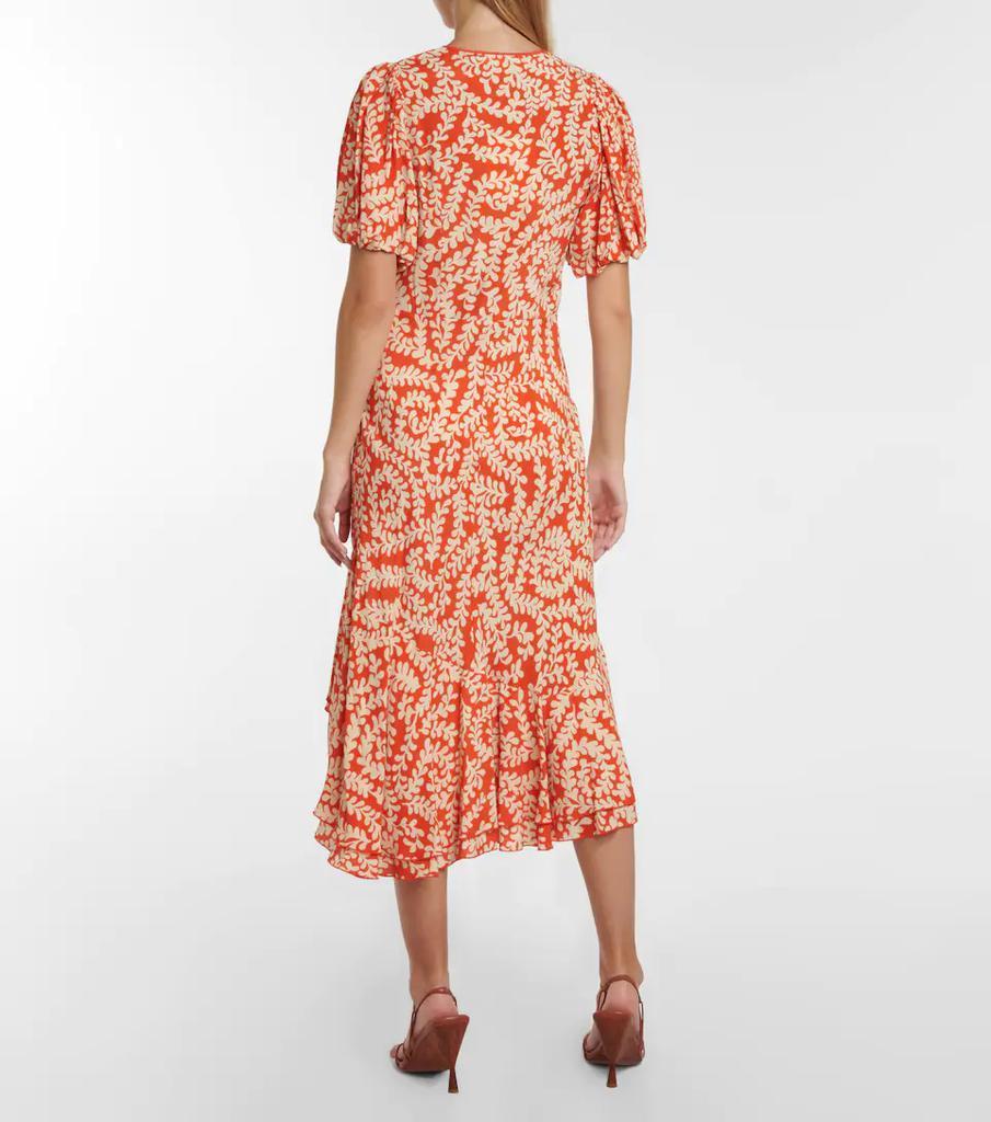 商品Diane von Furstenberg|Madrid印花绉纱中长连衣裙,价格¥4087,第5张图片详细描述