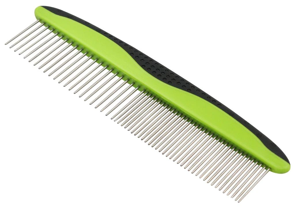 商品Pet Life|Grip Ease' Wide and Narrow Tooth Grooming Pet Comb,价格¥110,第1张图片