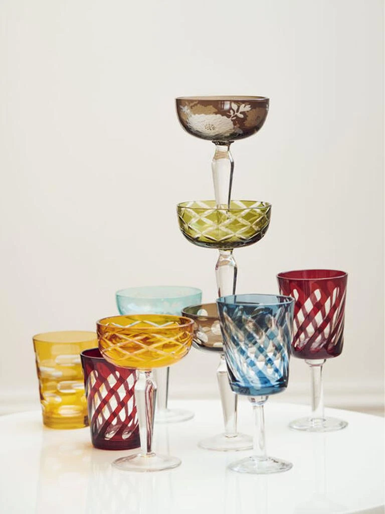 商品POLSPOTTEN|Set Of 4 Tubular Wine Glasses,价格¥769,第1张图片详细描述