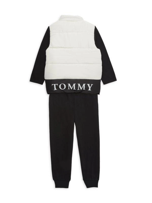 商品Tommy Hilfiger|Baby Boy’s 3-Piece Logo Vest, Top & Joggers Set,价格¥358,第2张图片详细描述