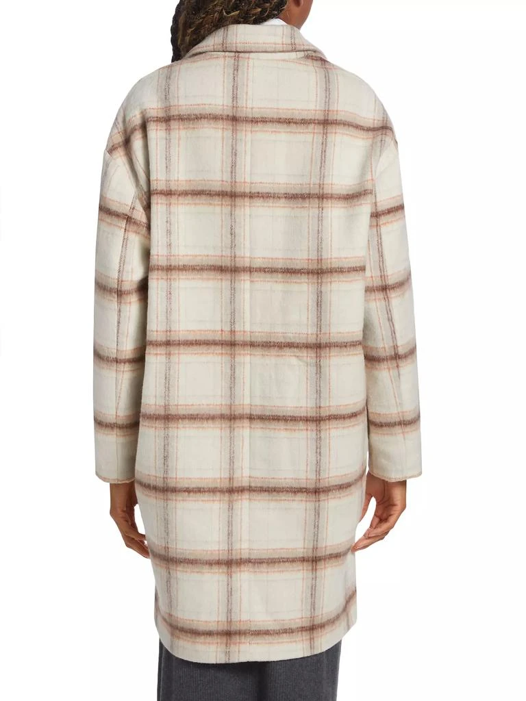 商品Ena Pelly|Plaid Wool-Blend Oversized Double-Breasted Coat,价格¥1612,第5张图片详细描述