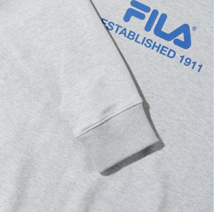 【享贝家】FILA男士宽松圆领运动休闲卫衣灰色FS2POD3212X-SGE（特价活动款）商品第5张图片规格展示