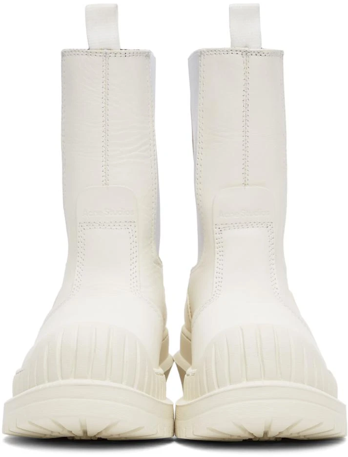 商品Acne Studios|White Leather Chelsea Boots,价格¥2312,第2张图片详细描述