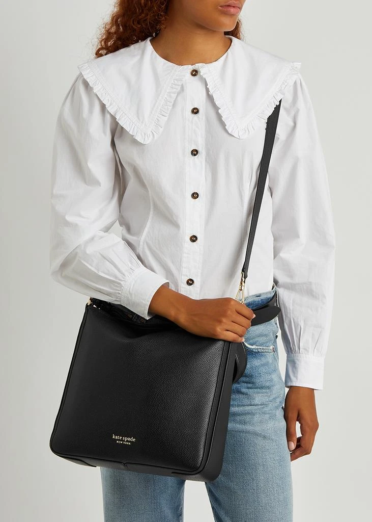 Hudson large black leather shoulder bag 商品