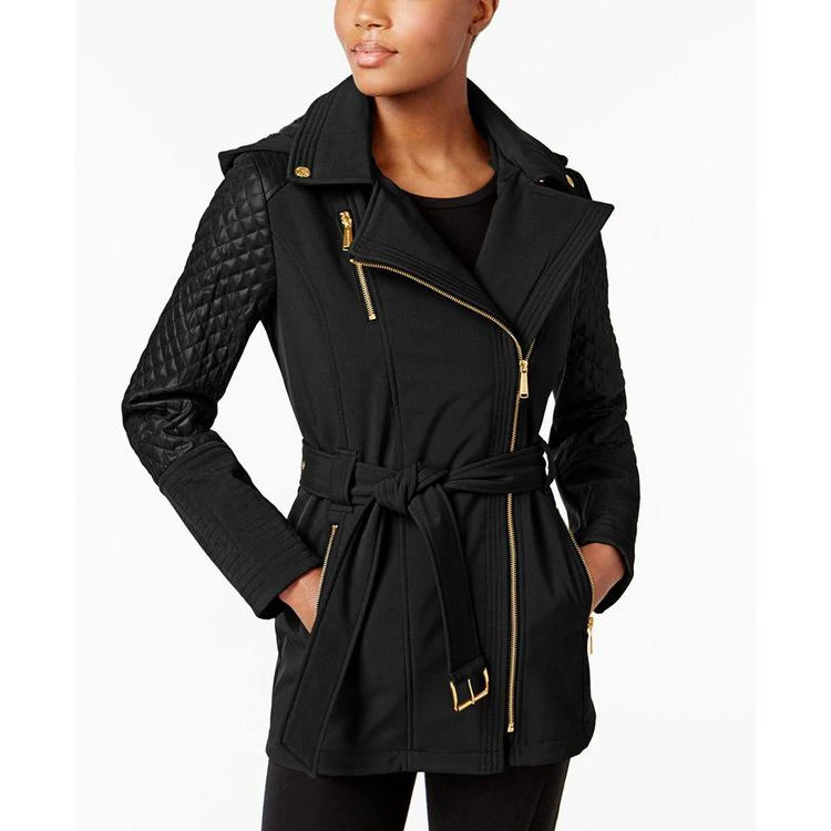 商品Michael Kors|MICHAEL  Asymmetrical Quilted-Sleeve Trench Coat,价格¥898,第1张图片